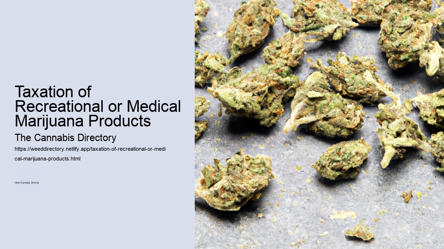 Taxation of Recreational or Medical Marijuana Products 