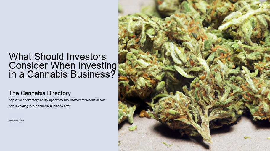 What Should Investors Consider When Investing in a Cannabis Business? 